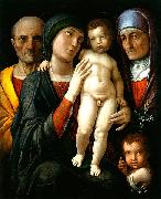 Andrea Mantegna Hl. Familie mit Hl oil painting on canvas